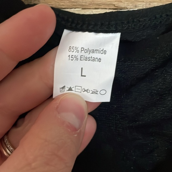 Hey Shape Size L & XL Black Spaghetti Strap  Snatch Waist Super Stretch Bodysuit - Picture 3 of 10